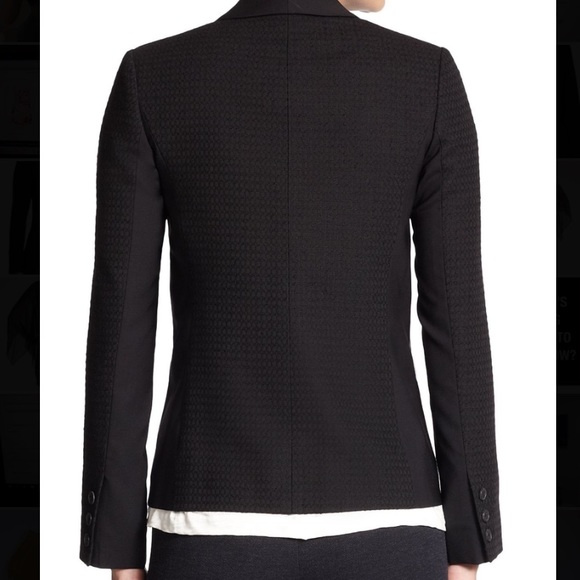 Vince Black Shawl Lapel Textured Blazer - Picture 4 of 5